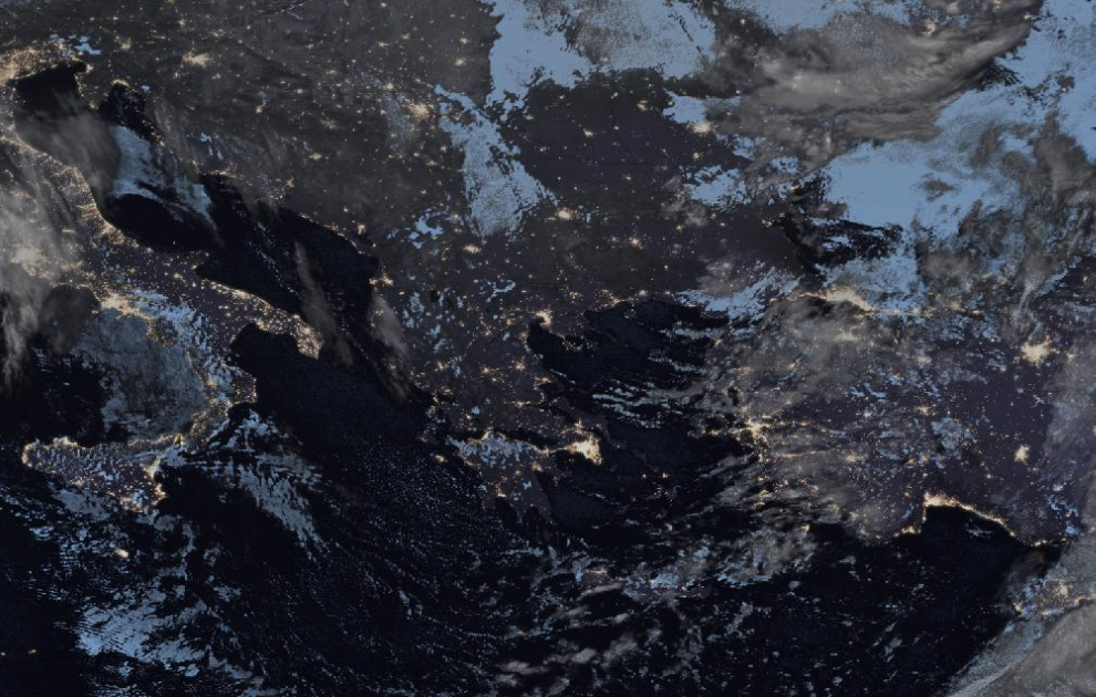 Τελευταία δορυφορική εικόνα νεφοκάλυψης