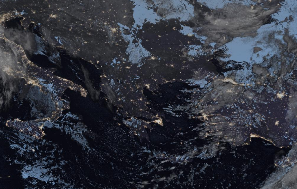 Τελευταία δορυφορική εικόνα νεφοκάλυψης