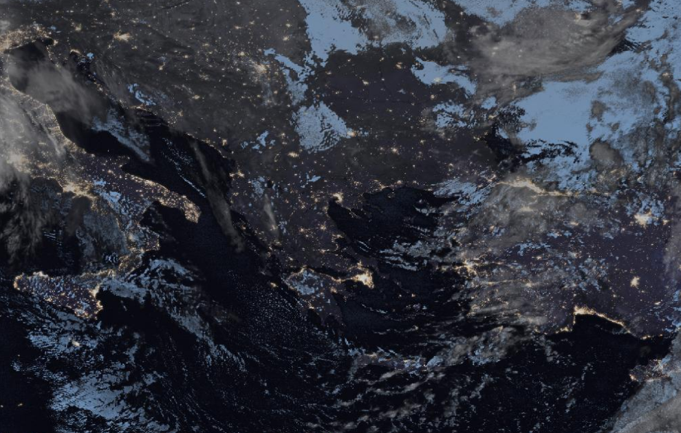 Τελευταία δορυφορική εικόνα νεφοκάλυψης