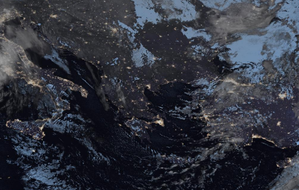 Τελευταία δορυφορική εικόνα νεφοκάλυψης