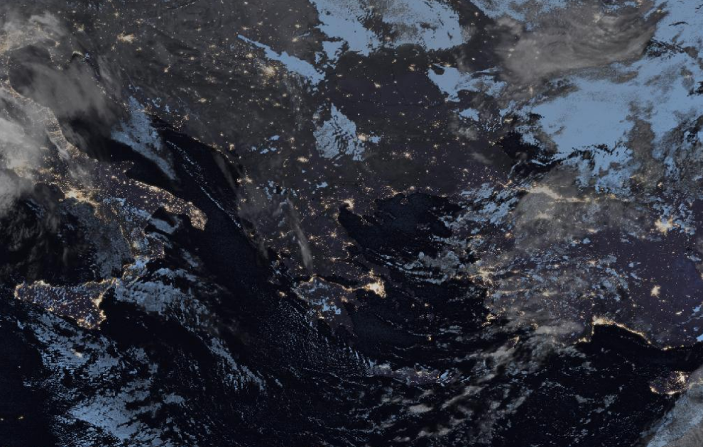 Τελευταία δορυφορική εικόνα νεφοκάλυψης