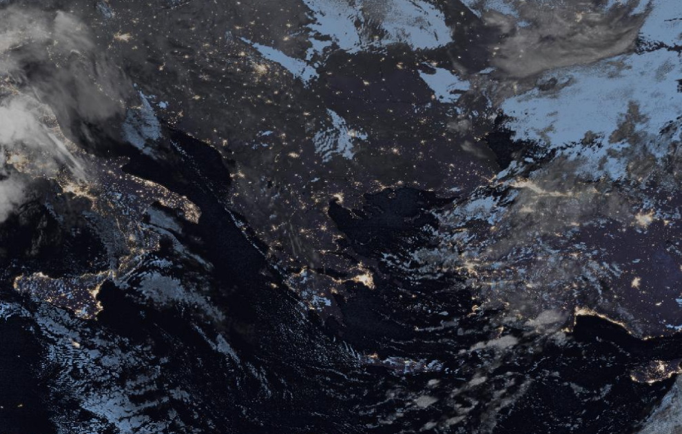 Τελευταία δορυφορική εικόνα νεφοκάλυψης