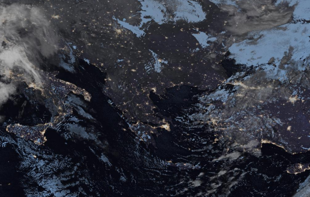 Τελευταία δορυφορική εικόνα νεφοκάλυψης