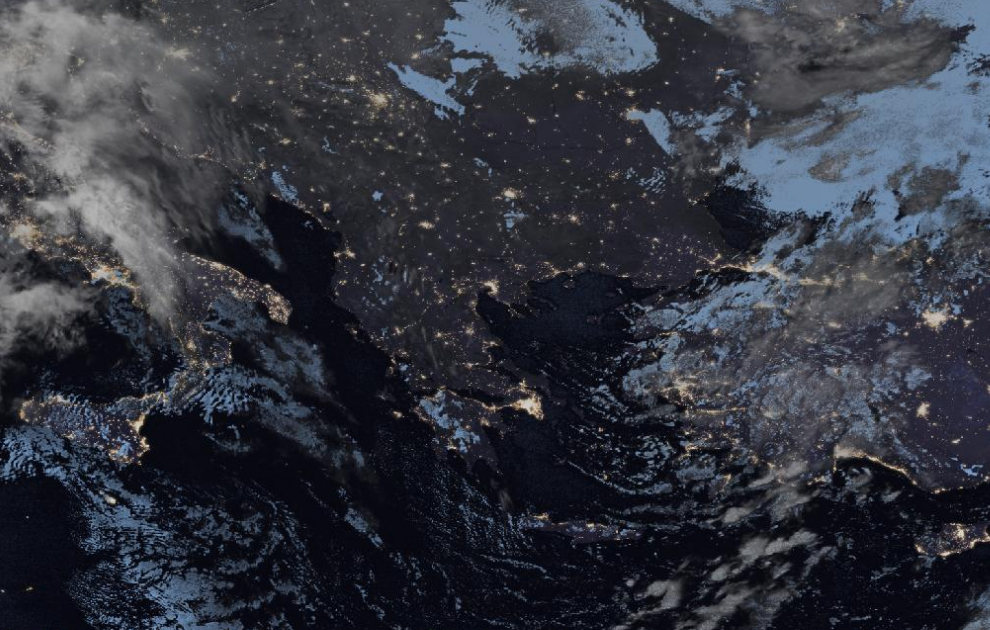 Τελευταία δορυφορική εικόνα νεφοκάλυψης