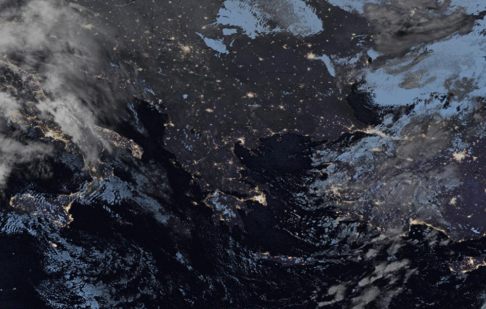 Τελευταία δορυφορική εικόνα νεφοκάλυψης