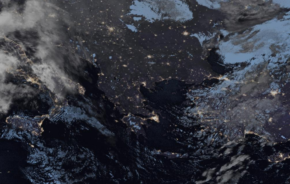 Τελευταία δορυφορική εικόνα νεφοκάλυψης