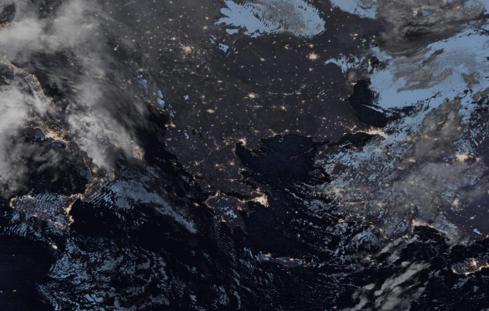 Τελευταία δορυφορική εικόνα νεφοκάλυψης