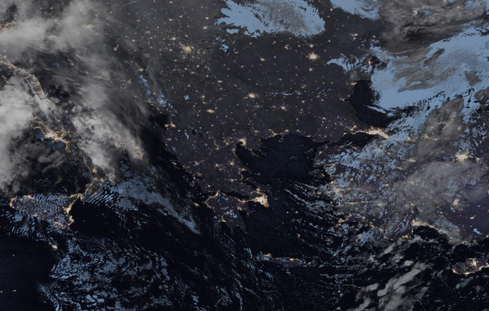 Τελευταία δορυφορική εικόνα νεφοκάλυψης