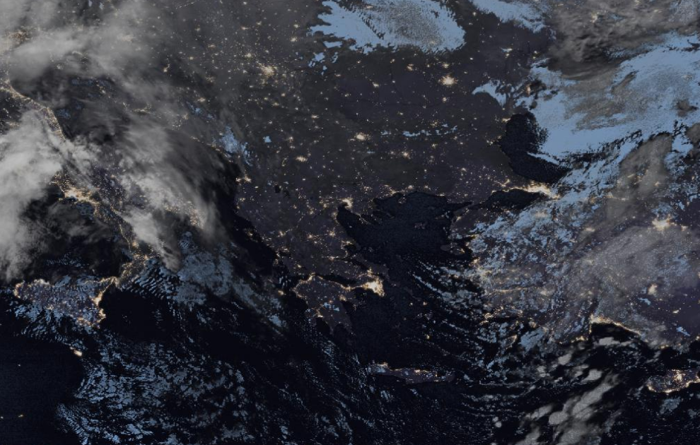 Τελευταία δορυφορική εικόνα νεφοκάλυψης