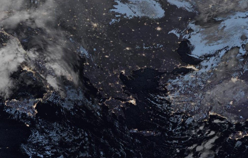 Τελευταία δορυφορική εικόνα νεφοκάλυψης