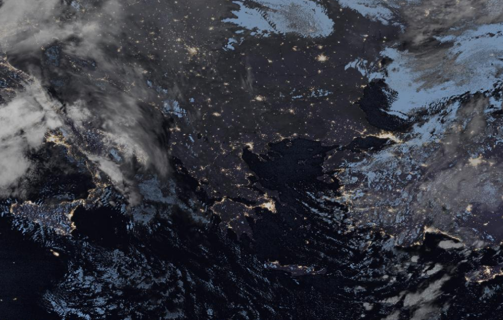 Τελευταία δορυφορική εικόνα νεφοκάλυψης