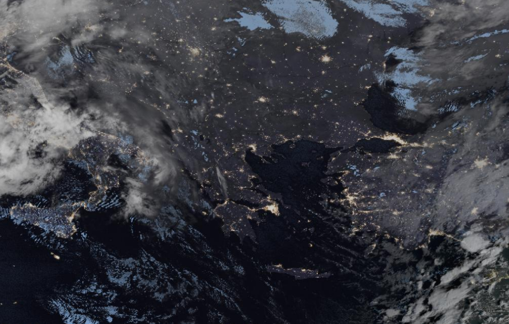 Τελευταία δορυφορική εικόνα νεφοκάλυψης