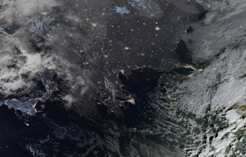 Τελευταία δορυφορική εικόνα νεφοκάλυψης