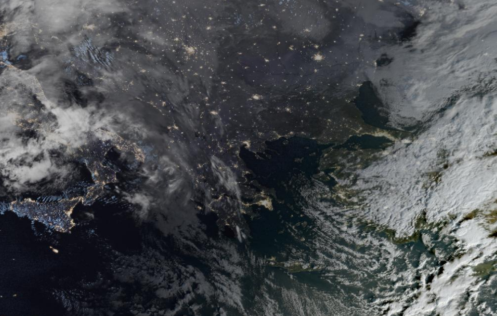 Τελευταία δορυφορική εικόνα νεφοκάλυψης