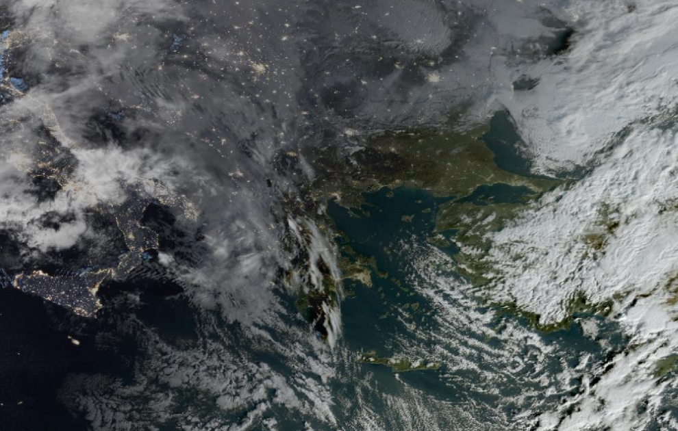 Τελευταία δορυφορική εικόνα νεφοκάλυψης