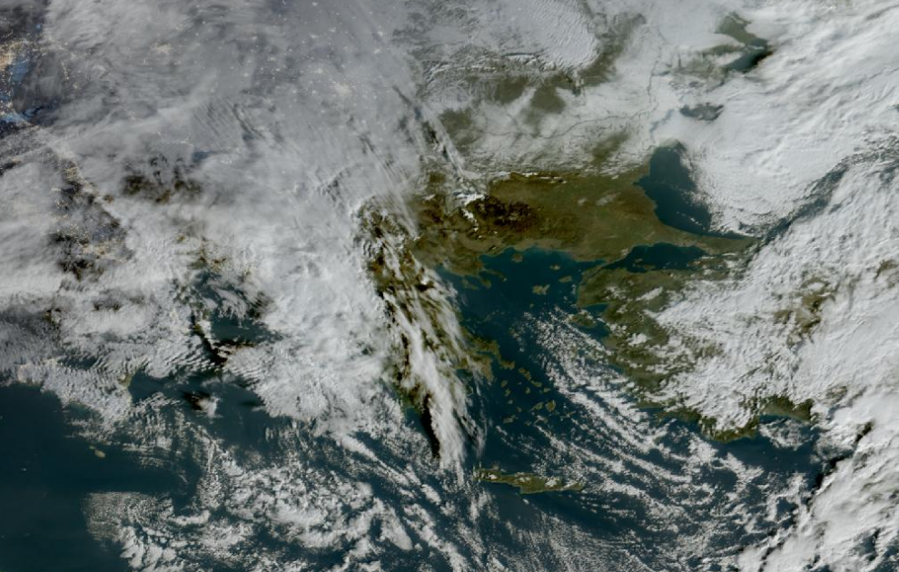 Τελευταία δορυφορική εικόνα νεφοκάλυψης