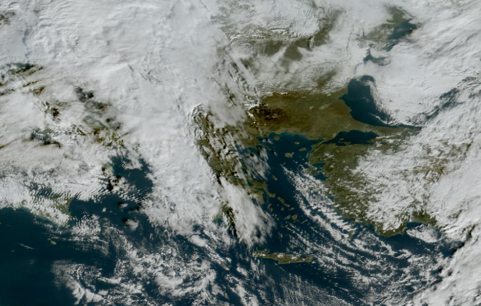 Τελευταία δορυφορική εικόνα νεφοκάλυψης