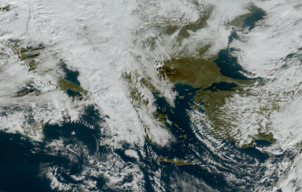 Τελευταία δορυφορική εικόνα νεφοκάλυψης