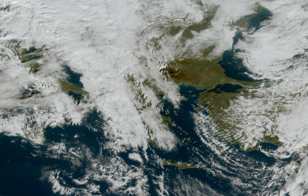 Τελευταία δορυφορική εικόνα νεφοκάλυψης