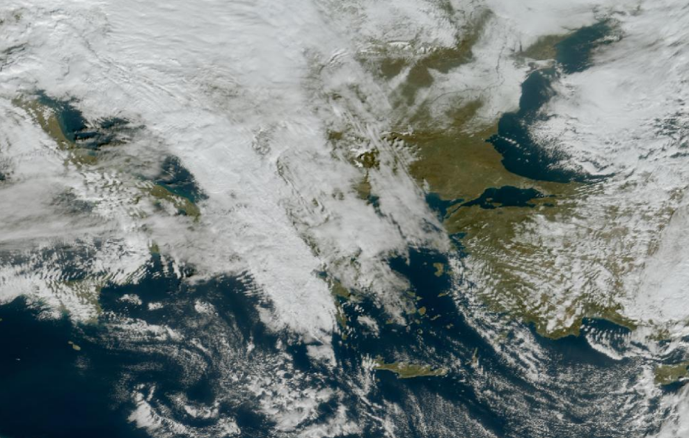 Τελευταία δορυφορική εικόνα νεφοκάλυψης