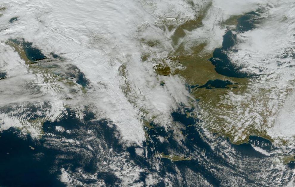 Τελευταία δορυφορική εικόνα νεφοκάλυψης