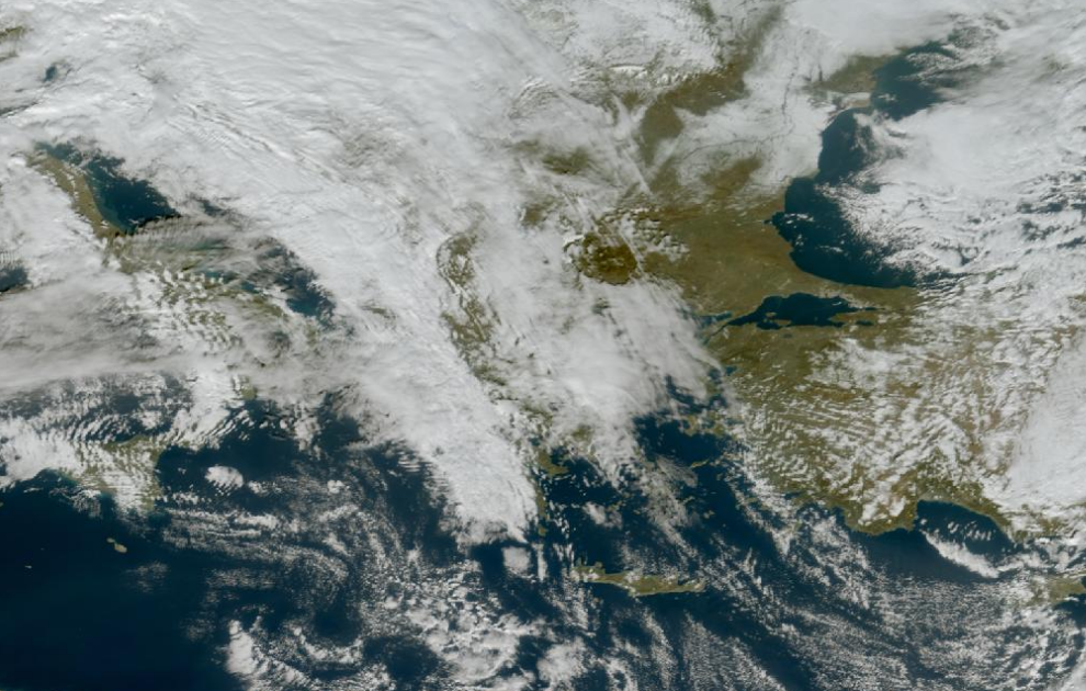 Τελευταία δορυφορική εικόνα νεφοκάλυψης