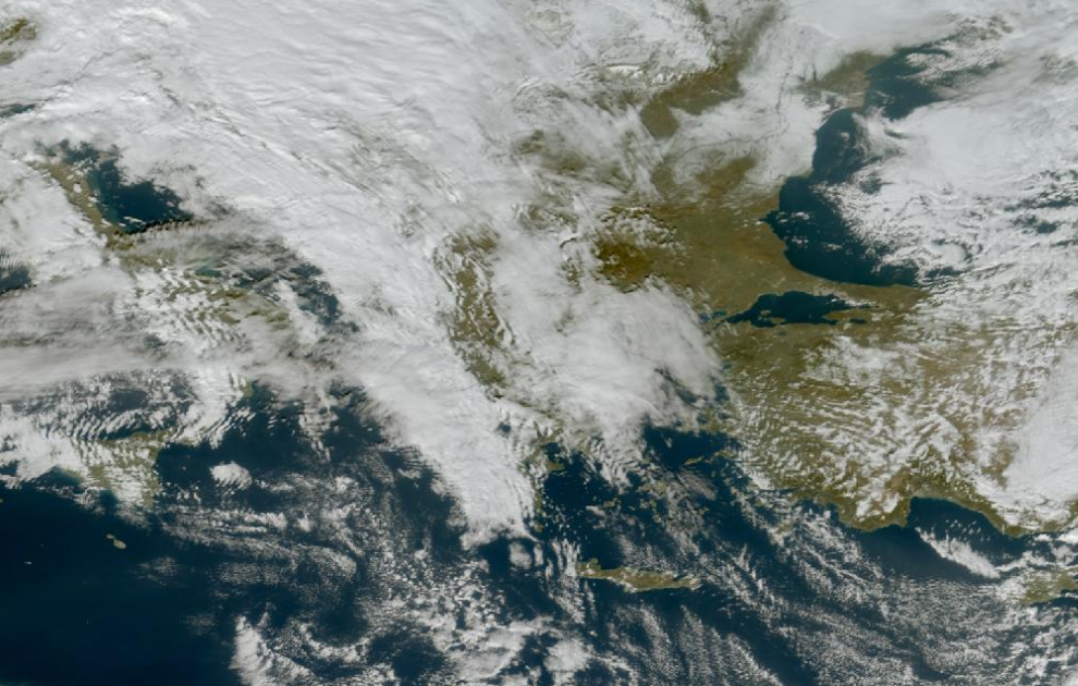 Τελευταία δορυφορική εικόνα νεφοκάλυψης