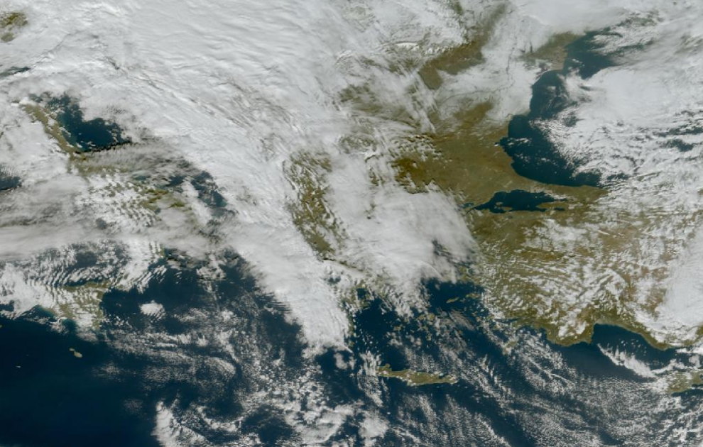 Τελευταία δορυφορική εικόνα νεφοκάλυψης