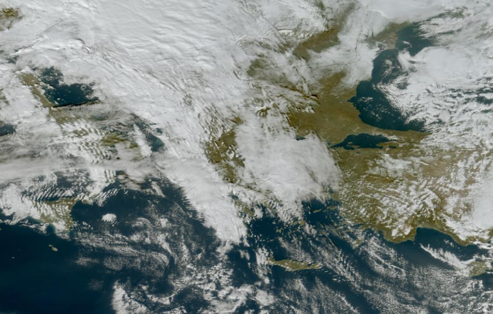 Τελευταία δορυφορική εικόνα νεφοκάλυψης