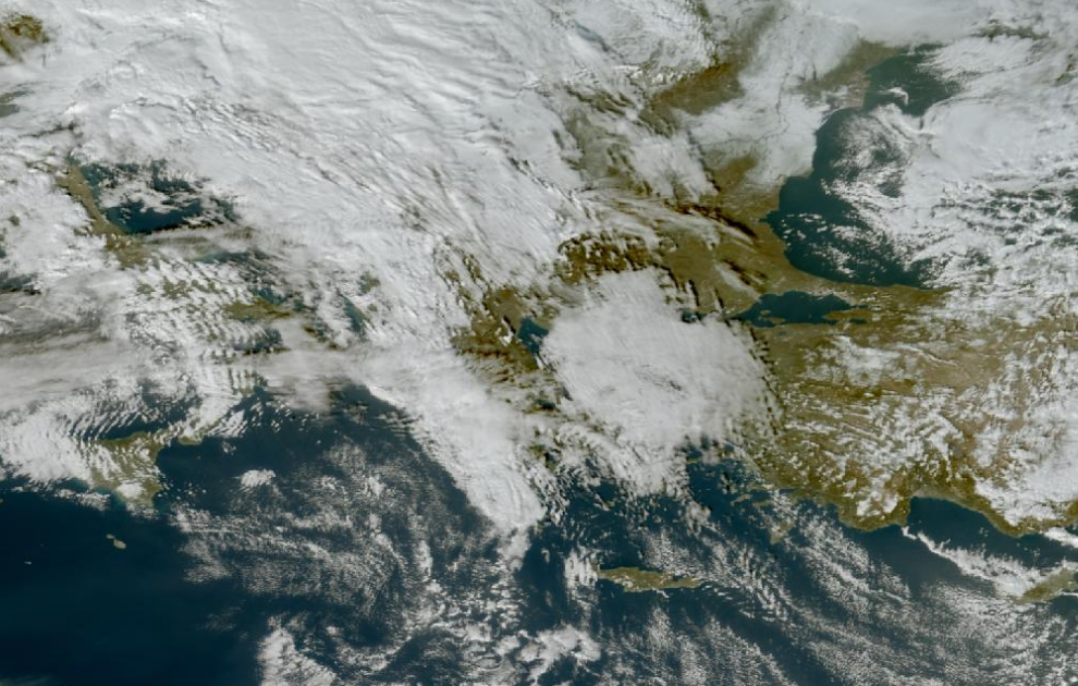 Τελευταία δορυφορική εικόνα νεφοκάλυψης