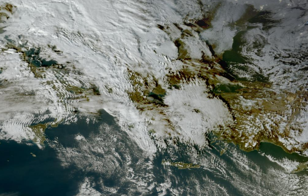 Τελευταία δορυφορική εικόνα νεφοκάλυψης