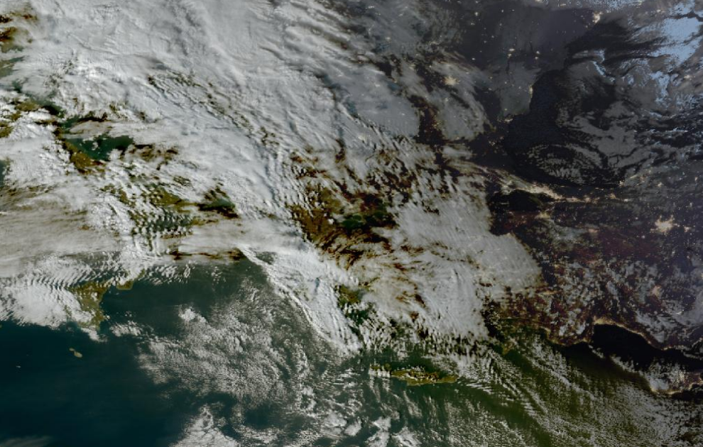 Τελευταία δορυφορική εικόνα νεφοκάλυψης