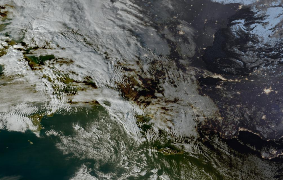 Τελευταία δορυφορική εικόνα νεφοκάλυψης