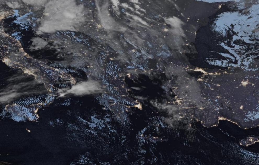 Τελευταία δορυφορική εικόνα νεφοκάλυψης