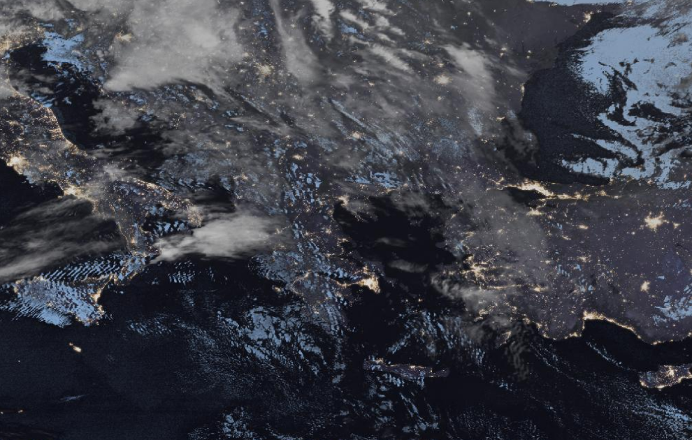 Τελευταία δορυφορική εικόνα νεφοκάλυψης