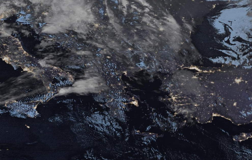 Τελευταία δορυφορική εικόνα νεφοκάλυψης