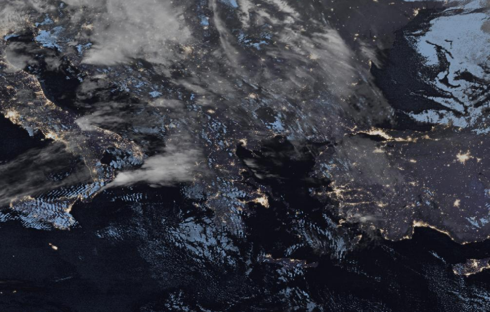 Τελευταία δορυφορική εικόνα νεφοκάλυψης