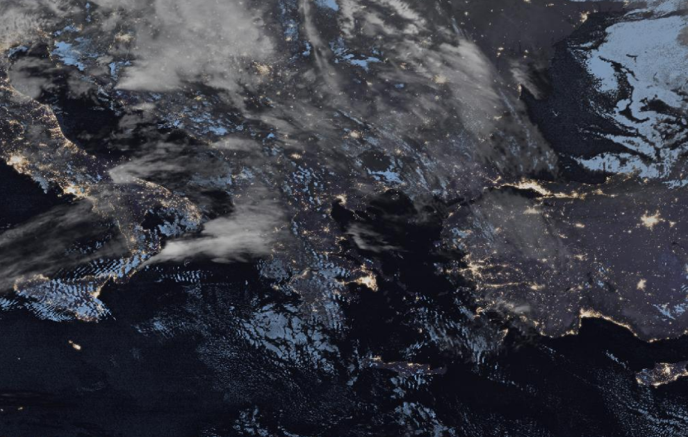 Τελευταία δορυφορική εικόνα νεφοκάλυψης