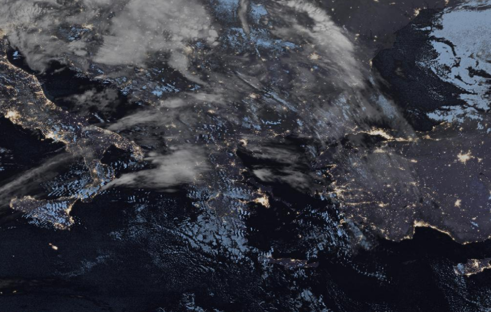 Τελευταία δορυφορική εικόνα νεφοκάλυψης