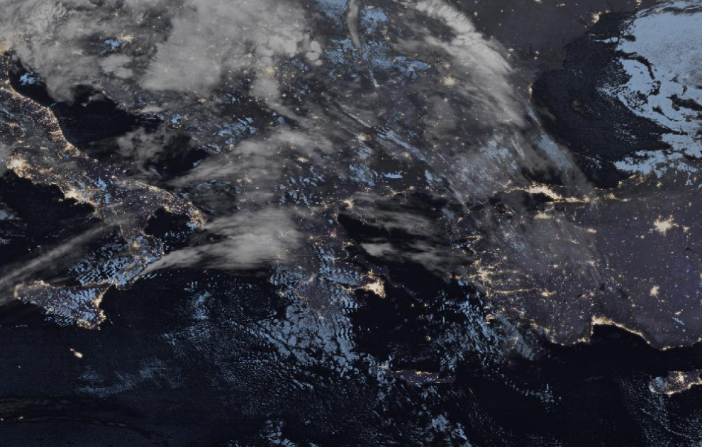 Τελευταία δορυφορική εικόνα νεφοκάλυψης