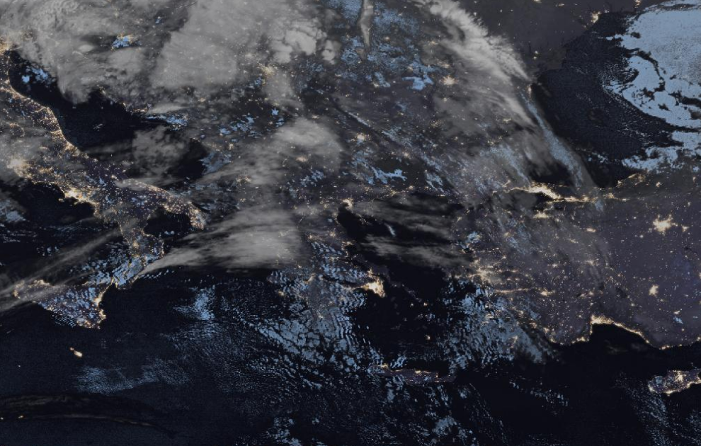 Τελευταία δορυφορική εικόνα νεφοκάλυψης