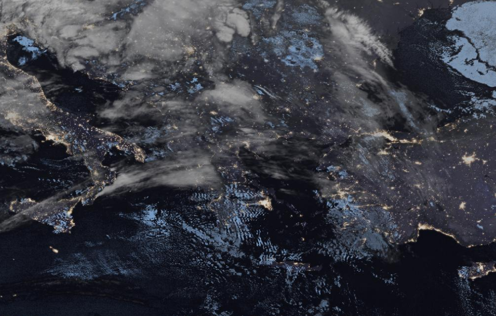 Τελευταία δορυφορική εικόνα νεφοκάλυψης