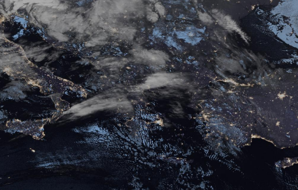 Τελευταία δορυφορική εικόνα νεφοκάλυψης