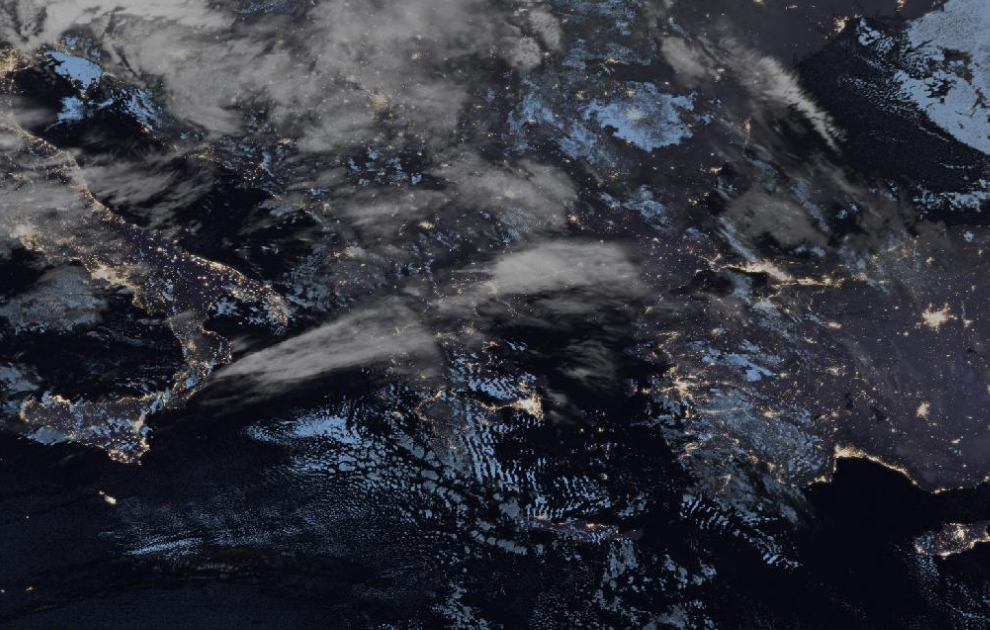 Τελευταία δορυφορική εικόνα νεφοκάλυψης