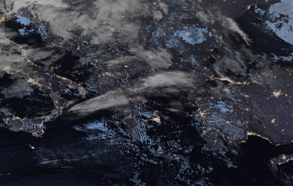 Τελευταία δορυφορική εικόνα νεφοκάλυψης