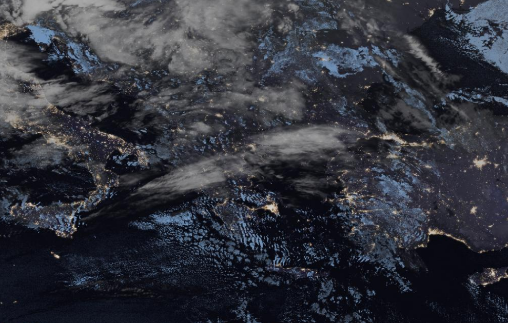 Τελευταία δορυφορική εικόνα νεφοκάλυψης