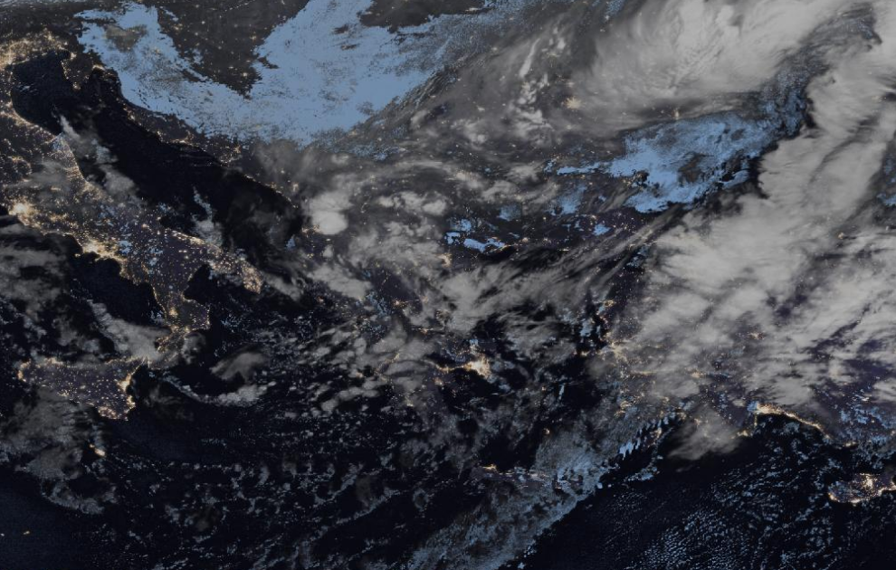 Τελευταία δορυφορική εικόνα νεφοκάλυψης