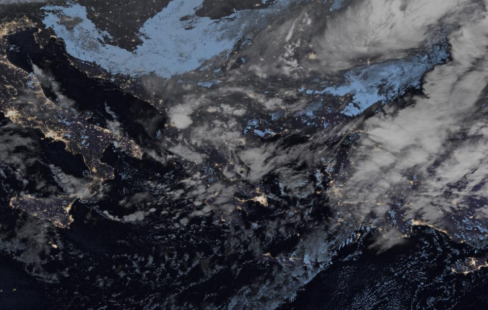 Τελευταία δορυφορική εικόνα νεφοκάλυψης