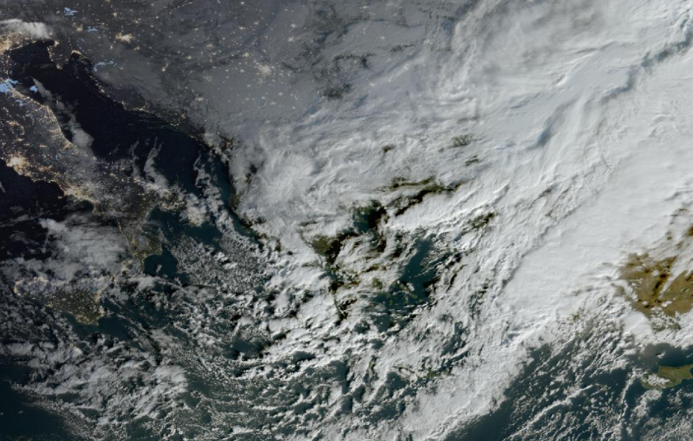 Τελευταία δορυφορική εικόνα νεφοκάλυψης