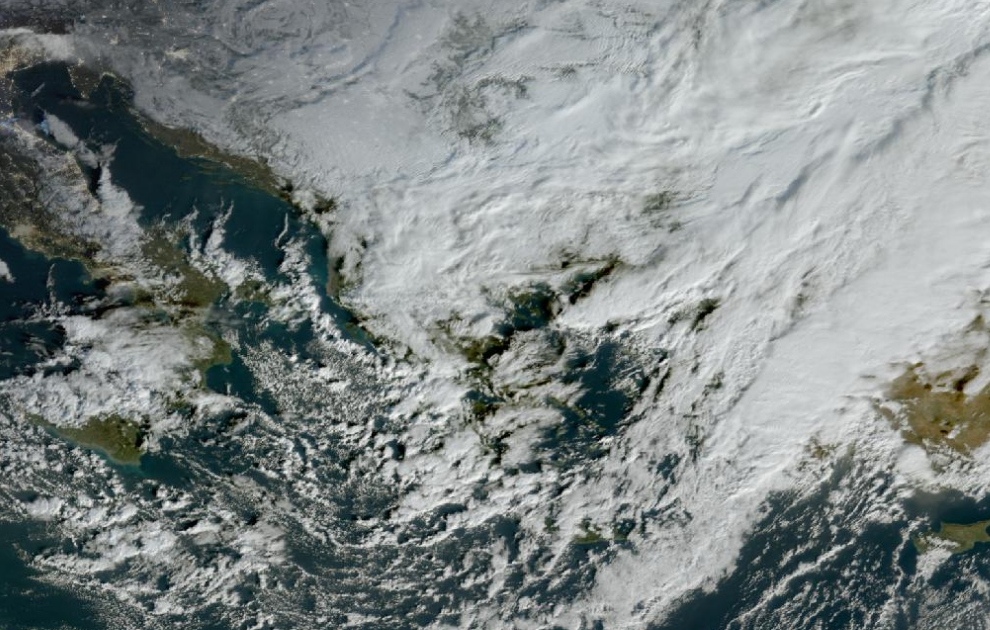 Τελευταία δορυφορική εικόνα νεφοκάλυψης